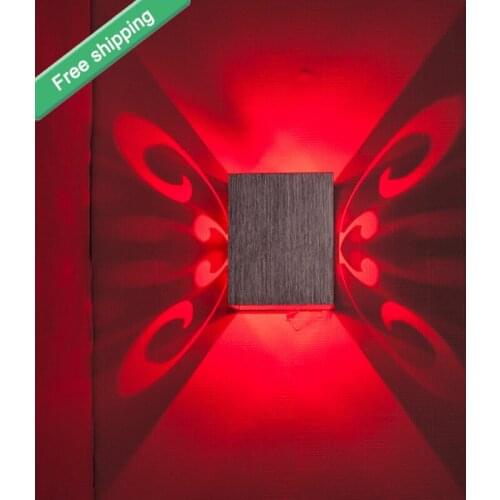2014 Novelty design Light led Wall Lamp 3W For Aisle Bedroom Corridor Porch,Background butterfly Light Luminous Efficiency Lamps