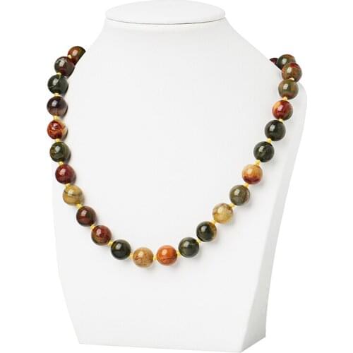 Wholesale 10mm Multicolor Picasso Stone Beads For Diy Knotted Necklace jewelry 18inch Unisex Gifts H431