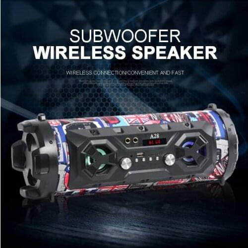 Portable Outdoor Column Music Player Subwoofer Wireless bluetooth Speaker Outdoor Portable Heavy Subwoofer Loudspeaker Speaker