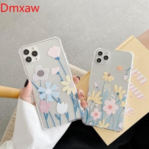 Real Flower Clear Phone Case For A53 2020 Reno 4 A92 A72 A52 4G A31 A9 A5 A8 2020 A57 A39 Case Soft grass TPU Back Cover