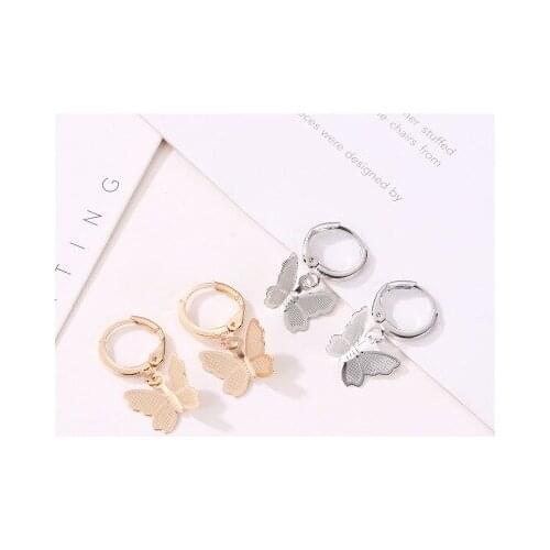 New fashionAll-match simple sweet frosted butterfly earrings earringsFor Women girl Accessories jewelry wholesale