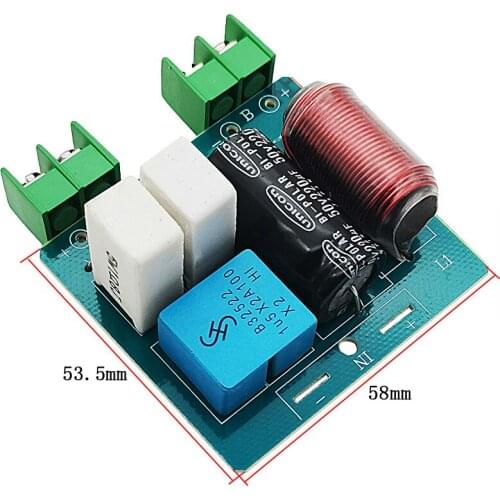 SOTAMIA 2Pcs 2 Way Audio Speaker Crossover 60W Tweeter Bass Frequency Divider For Below 6.5 Inch Speakers Filter Home Audio