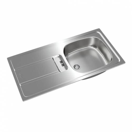 Teka 115120042 Gravity 45 E-XN Tek Cups Kitchen Sink, Rust. Steel, Right in The 115120042 Gravity 45 E-XN Tek Cups Kitchen Sink, Rust. Steel
