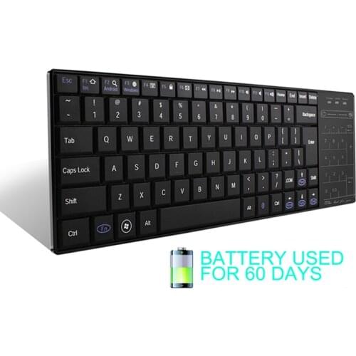 Slim Bluetooth Wireless Keyboard Rechargeable For Ipad Phone Android IOS Windows Macbook with Touchpad Numeric Tablet Keyboard