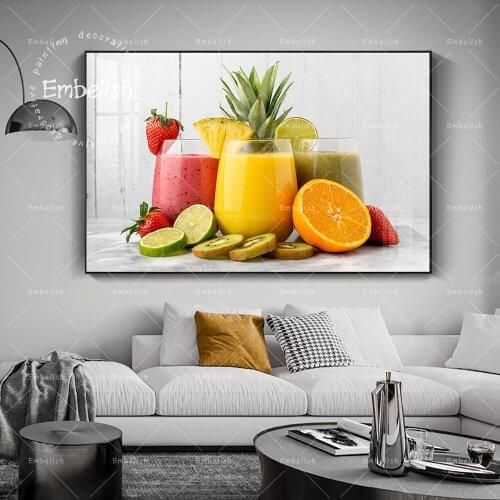 Embelish 1 Pieces Variety Of Fruits Modern Kitchen Pictures Home Decor Wall Posters For Living Room Resturant Canvas Painting