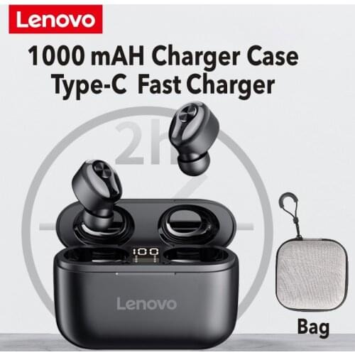 Stock Lenovo HT18 Big Battery Wireless Bluetooth Earphone V5.0 Volume Control EarBuds Stereo HD Talking Waterproof for Sport