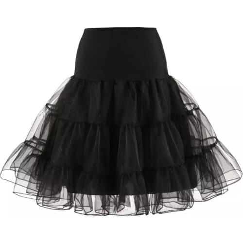 Women Solid Color Wedding Bridal Underskirt Crinoline Tutus Tulle Petticoat Skirts Sexy Woman Clothing Petticoat