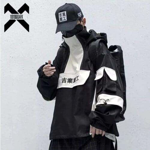 11 BYBBS DARK 2021 Tactics Jackets Patchwork Cargo Windbreaker Streetwear Hoody Jacket Fashion Spring Autumn Coats Male WB139