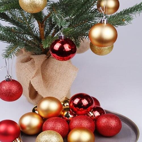 24pcs 6CM decor ball Christmas ball hanging decorative ball Christmas decoration tree balls christmas ball