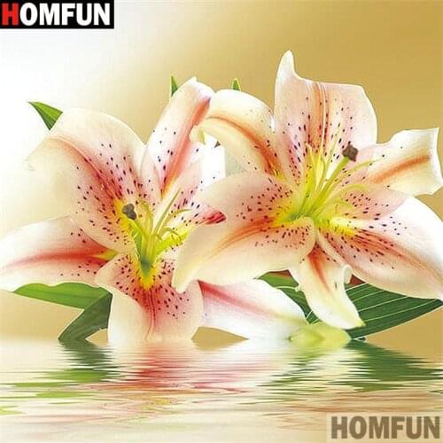 HOMFUN Full Square/Round Drill 5D DIY Diamond Painting "Blooming flower" 3D Embroidery Cross Stitch 5D Home Decor A14703