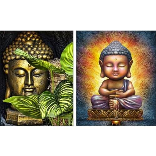 Full square/round Drill 5D DIY Diamond Painting "buddha lotus " 3D Diamond Embroidery Sale Diamond Mosaic Home Hecoration FG1524