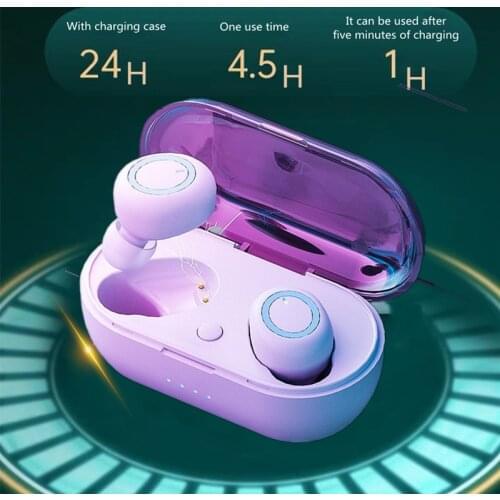 Wireless Earphones TWS Bluetooth 5.0 Mini 9D Earbuds Stereo Bass Power Display Noise Cancelling Sports Waterproof Earbud In Ear