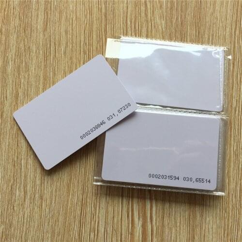 125Khz EM4100/TK4100 Door Entry Access Blank White Proximity RFID Card Read only high PVC card for home/office(pack of 10)