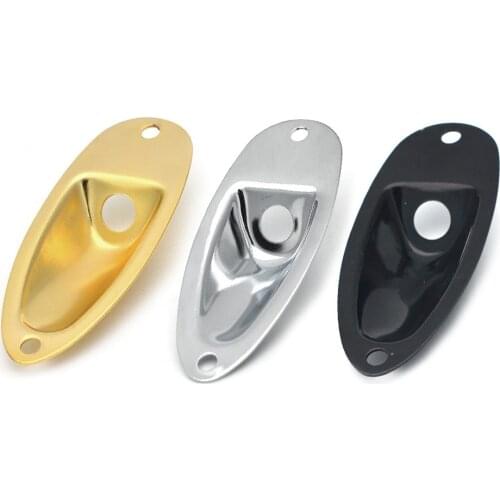 Electric Guitars Pickup Output Input Chrome Jack Plate Socket For Fender Strat Style Black Gold Professional Boat Style Part