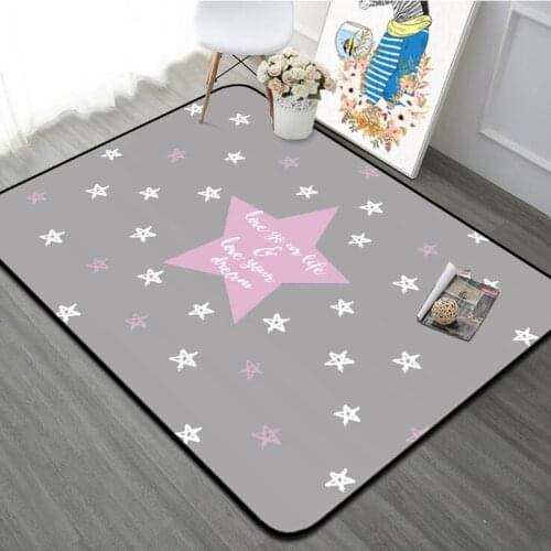 Euro-American Geometric Arrow Pentagon Star Living Room Childrens Room Non-slip Carpet Rectangular Starry Bedroom Sofa Rug