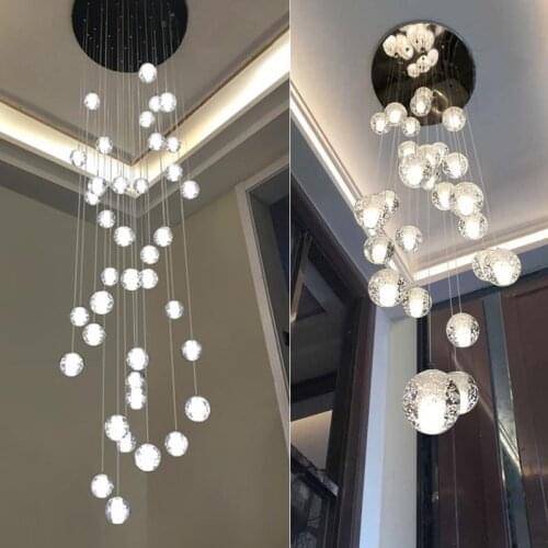 Crystal Led Chandelier G4 Ceiling Lamp Modern Staircase Bedroom Living Room Luxury Pendant Lights Decoration Luminaire Fixtures