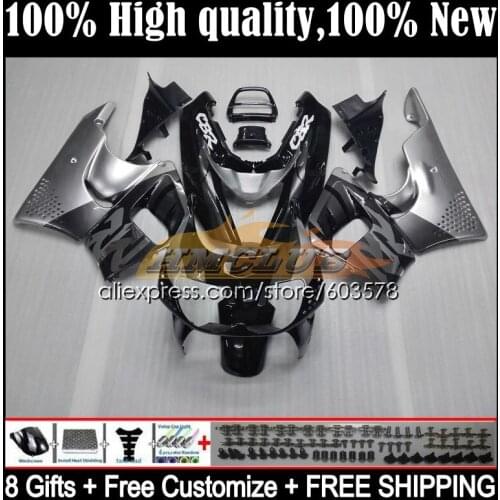 Body For HONDA CBR900RR CBR 893RR 1989 1990 1991 1992 1993 30CL.3 CBR900 CBR893 RR CBR893RR 89 90 91 92 93 Fairing Silver flames