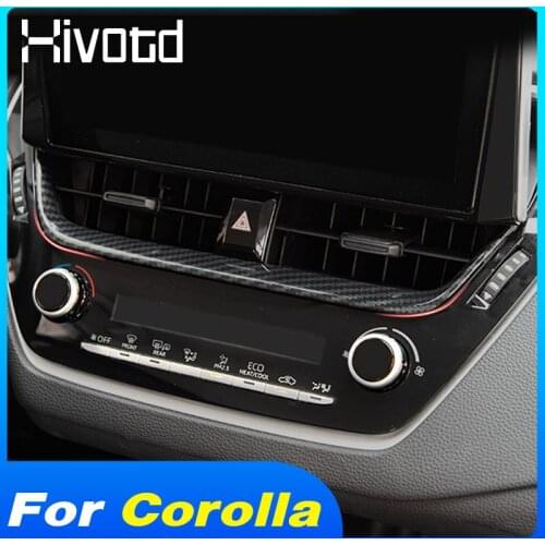 Central Navigation Cover Trim Interior Accessories Air Conditioner Knob Control Frame Parts For Toyota Corolla E210 2020 2021