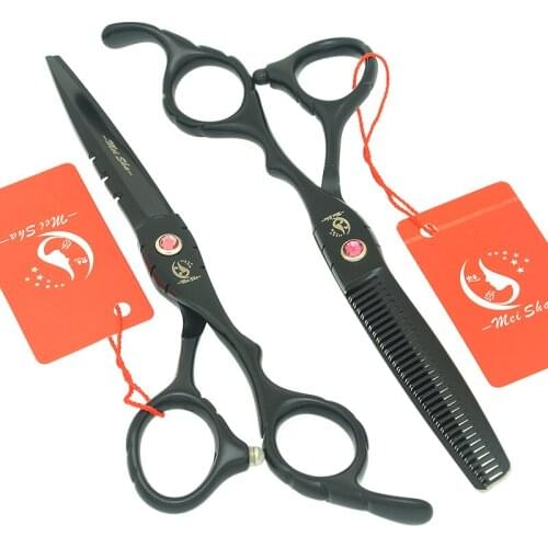 Meisha 5.5/6 inch Japan Steel Hairdressing Scissors Professional Hair Salon Cutting Thinning Scissors Set Barber Shears A0062A