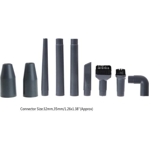 9Pcs Vacuum Cleaner Accessories Multifunctional Corner Brush Set Plastic Nozzle Mar28