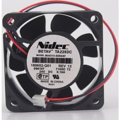Original Nidec M34313-55RA9F DC 24V 0.16A 2 Wire Inverter Cooling Fan