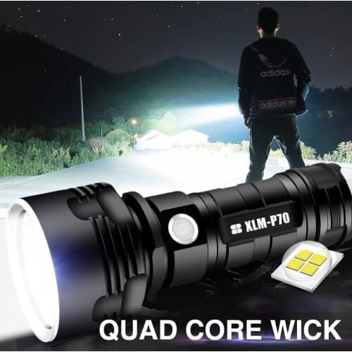 P70 Powerful Flashlight Portable Led Light Usb Rechargeable 3 Modes Outdoor Camping Lamp 26650 Battery Torch For Fishing Hiking