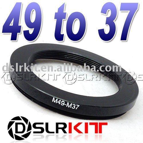Aluminum Black 49mm-37mm 49-37 Step Down Filter Ring Stepping Adapter