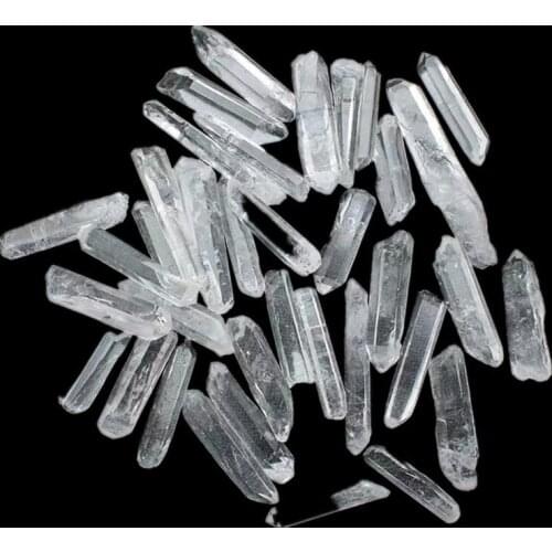 150g Clear Healing Crystal Stone Quartz Single Natural Column Decoration Pointed Collectables Aquarium Decoration Random Size