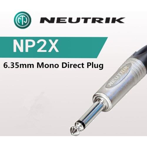 6.35mm Mono Direct Plug Switzerland Neutrik 6.35 Mono, audio microphone Plug NP2X