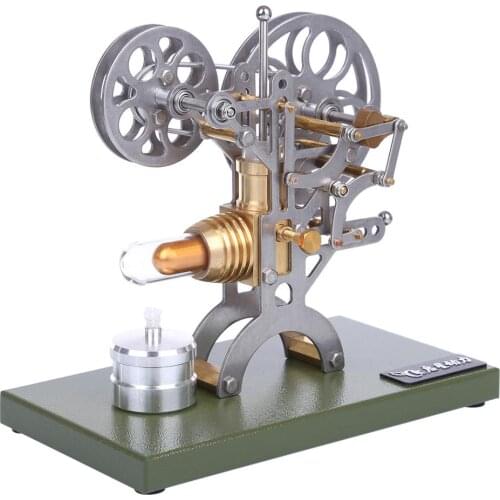 Retro Movie Projector Stirling Engine Motor External Combustion Engine Science Educational Model Decoration Metal Base Building