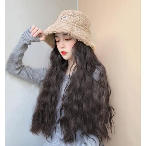 Artificial Lamb Fur Fisherman Hat Winter Warm Velvet Bucket Hat Ladies Thickened Bob Panama Outdoor Fisherman Hat