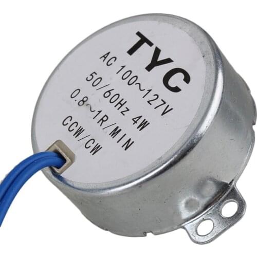 TYC-50 AC 110V Synchronous Motor 0.8-1RPM CW/CCW 4W Torque 12KGF.CM