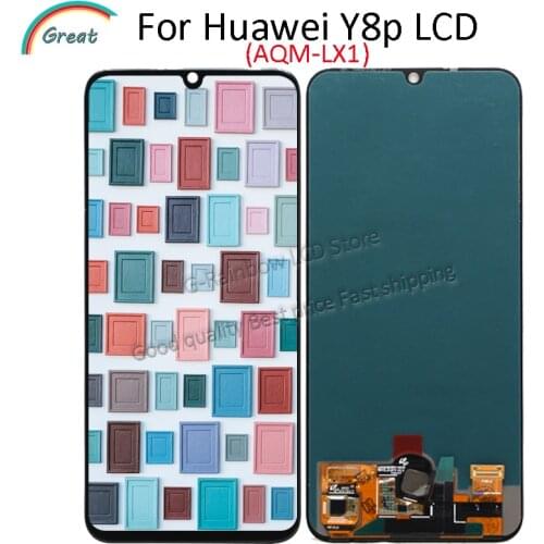 Super Amoled For Huawei Y8p 2020 LCD AQM-LX1 Display Touch Digitizer Screen Assembly For Huawei P Smart S LCD Display Replace