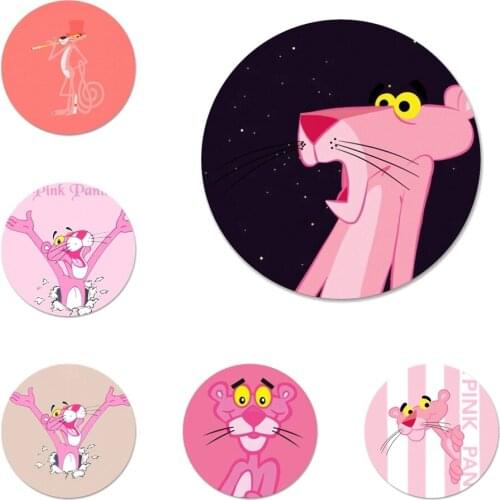 Funny Pink Panther Icons Pins Badge Decoration Brooches Metal Badges For Clothes Backpack Decoration