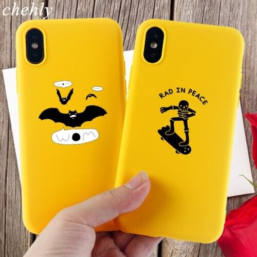 Funny Halloween Phone Case for iPhone X XR XS Max 8 7 6 S Plus Fashion Cases Soft Silicone Fitted Cell Phone Accessories Covers