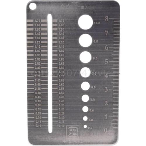 0.1-10mm Screw Gauge Plate Diameter Measuring Gauge Drill Bit Bolt Wire Gauge
