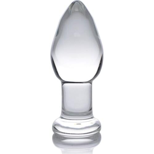 11CM Crystal Anal Plug Smooth Glass Large Butt Plug, Bullet Men Women Sex Toys Adult anus games Gay lesbian Anus Sex Products