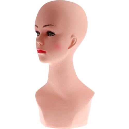 15 Inch Stable Women Mannequin Head Bust Wig Hat Jewelry Display Model Stand Manikin