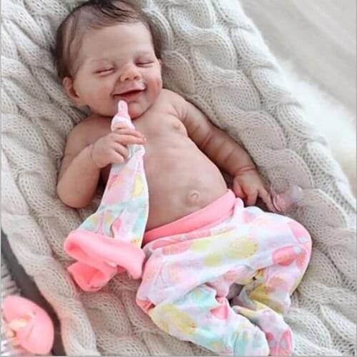 18inch April Reborn Boy Baby Dolls Handmade Newborn Doll Full Silicone Body Doll Realistic Toddler Babies Kids Toys Best Gift