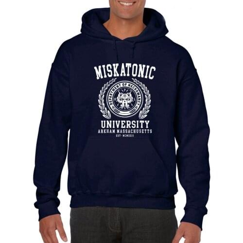 2018 fashion hot sale Hoodies Miskatonic University , Cthulhu, Lovecraft 2018 New Letter Print Creative P Sweatshirt