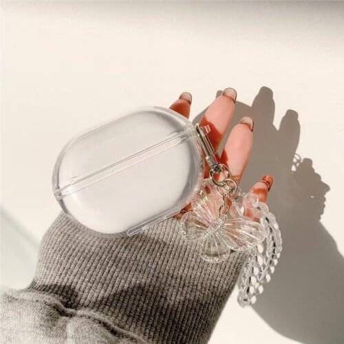 3D Butterfly Bracelet Plastic Case for Huawei Freebuds 3 Freebuds Pro Wireless Bluetooth Headset Transparent Cover Gift