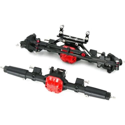 Aluminum Anodized Full Front Rear Portal Axle for 1/10 RC Crawler Car Axial SCX10 II 90046 90047 Upgrade Parts
