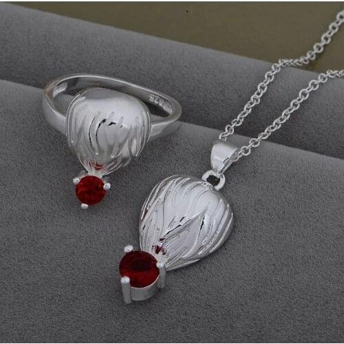 AS529 Trendy wholesale Jewelry Sets Ring 596 + Necklace 929 /axjajoqa bygakpna