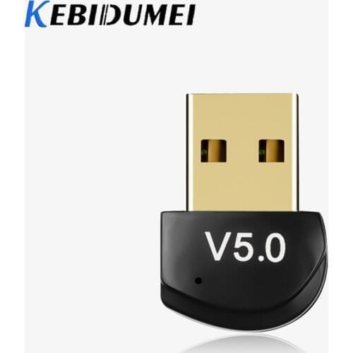 Kebidumei Bluetooth USB Dongle Wireless Adapter 5.0 Bluetooth Dongle Music Sound Receiver Adapter Transmitter For Computer PC