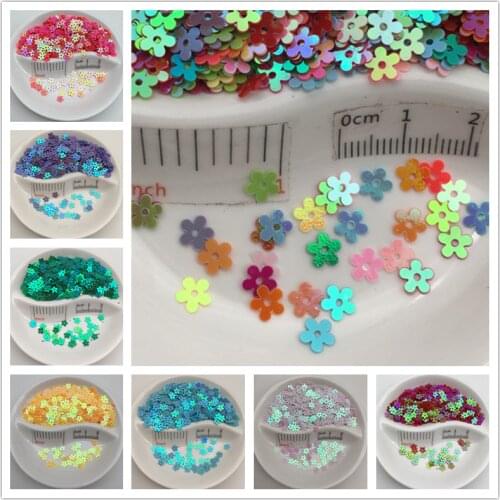 20g 5mm Flower Shape PVC loose Sequins Glitter Paillettes for Nail Art manicure/sewing/wedding decoration confetti