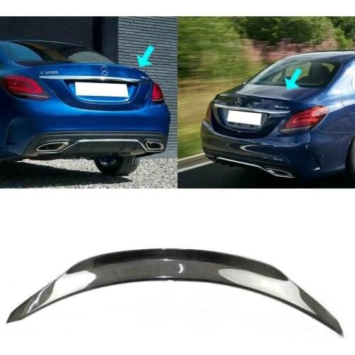 Carbon Fiber Rear Trunk Wing Spoiler Visor Boot Top Lip PSM Retrofit For Mercedes Benz W205 C-Class C63 AMG Sedan 2015-2020 2019