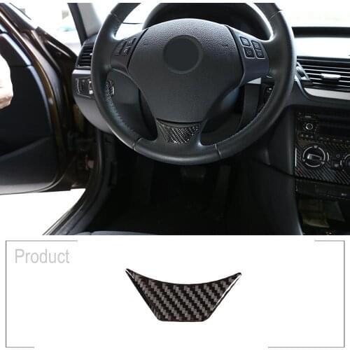 Soft Carbon fiber Car Steering Wheel Decoration Sticker For BMW X1 2011-2015