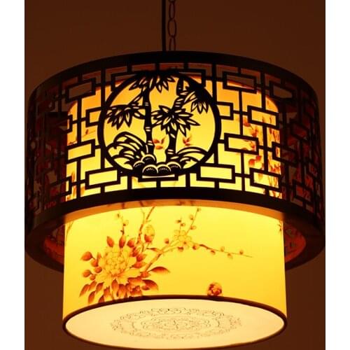 Chinese classical Pendant Lights Dining Room Restaurant Restaurant wooden aisle study wood antique lamp LU628 ZL44