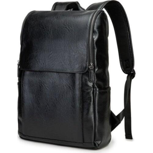 Men Anti Theft Laptop Backbags Leather Backpack Stylish Travel Bagpack Male Computer School Bag for Boys Rugzak Sac A Dos Homme