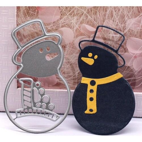 Snowman Metal Cutting Dies Scrapbooking Album Navidad Cards Making Crafts Embossing Folder Stencil Slimline Dies New